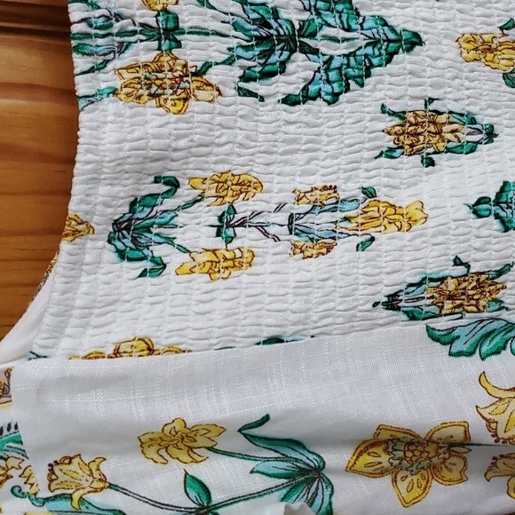 Draper James Floral Midi Dress - Yellow and Green - Picture 6 of 8